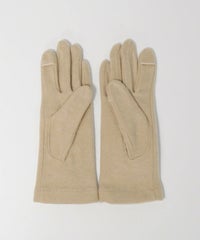 ネコ刺繍手袋後内側（ベージュ）