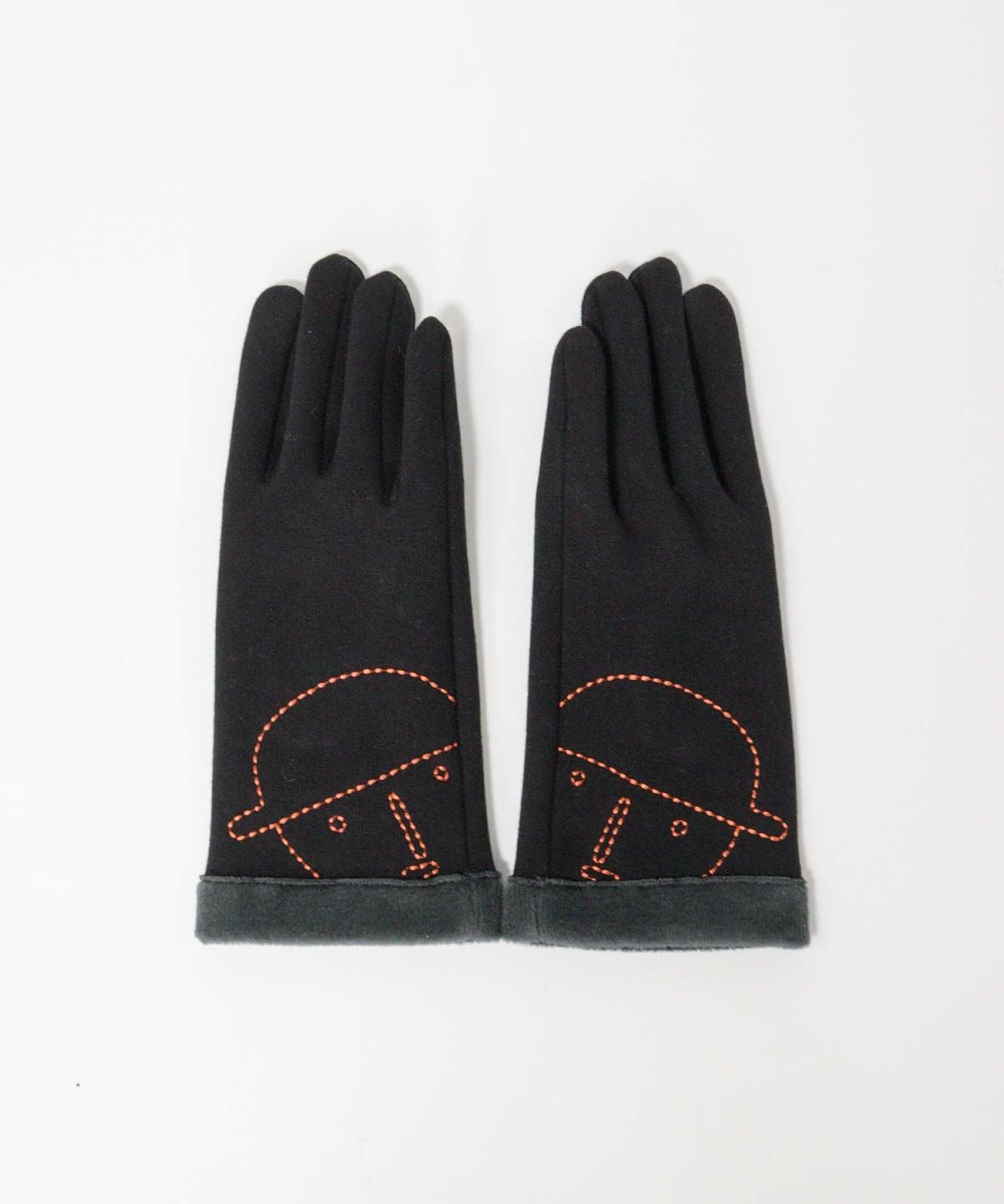 コットン混裏起毛手袋（ブラック）