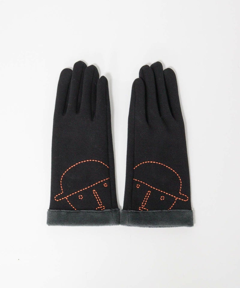 コットン混裏起毛手袋（ブラック）