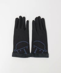 コットン混裏起毛手袋（ネイビー）