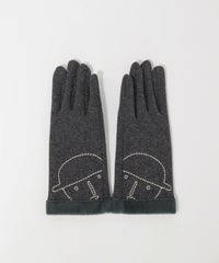 コットン混裏起毛手袋（グレー）