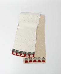 ウール混リバーシブルマフラー裏（ベージュ）