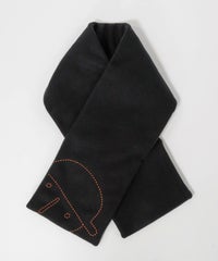 ピコステッチ柄マフラー（ブラック）