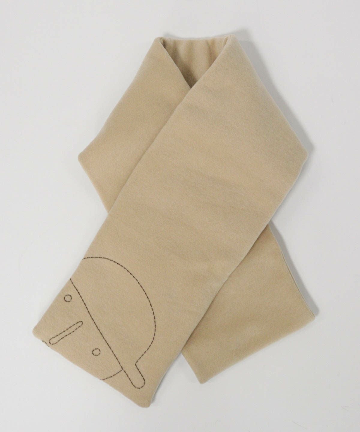 ピコステッチ柄マフラー（ベージュ）