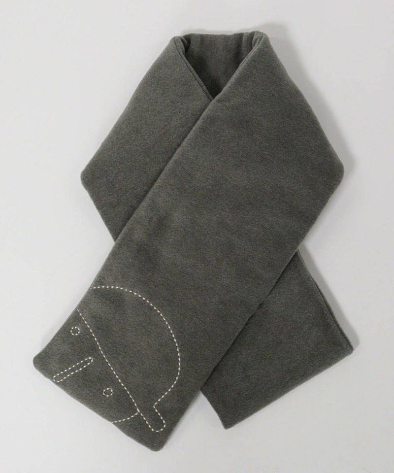 ピコステッチ柄マフラー（グレー）
