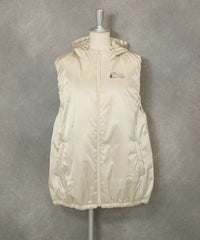 フード付き撥水中綿ベスト（ベージュ）