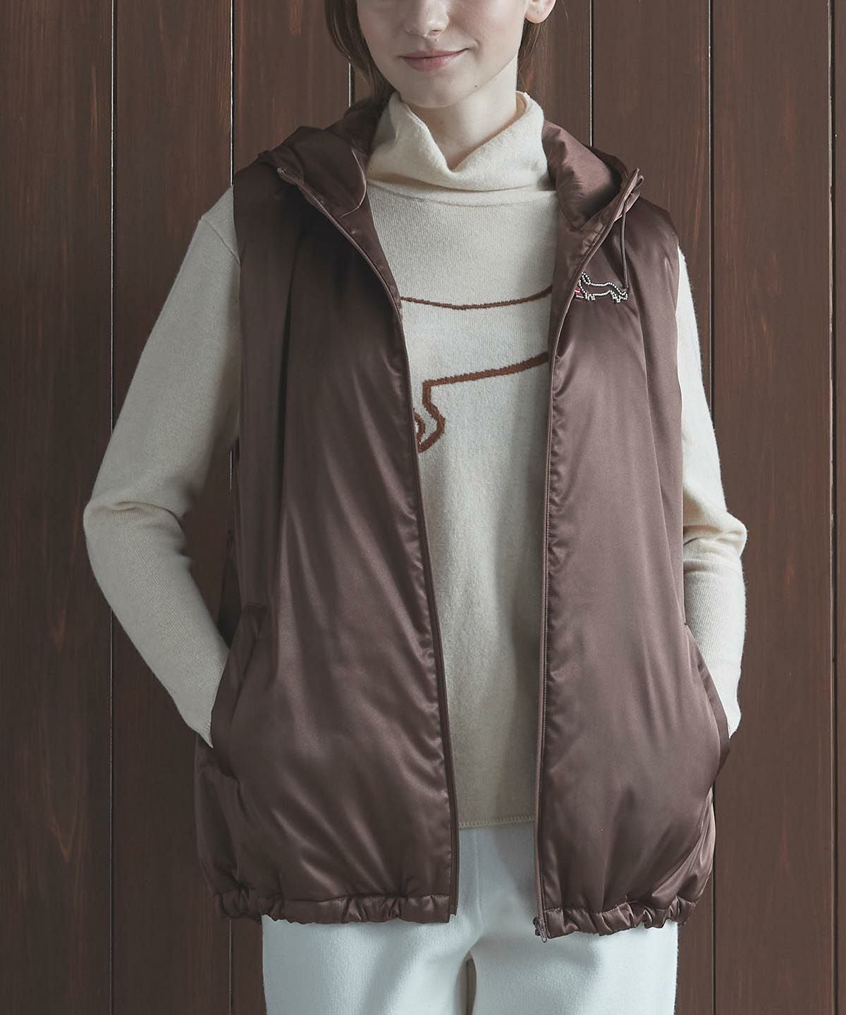 モデル着用画像（ブラウン）