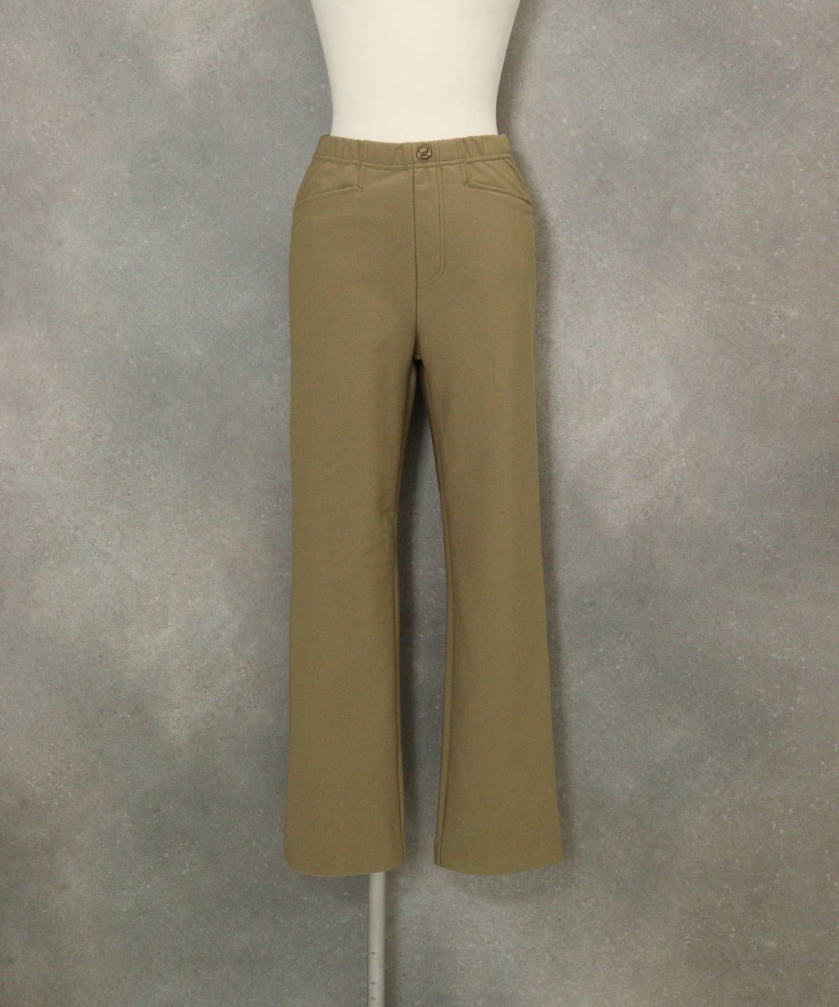 裏起毛イージーパンツ(キャメル)前