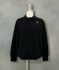 ウール100％ツイストネックニット（ブラック）