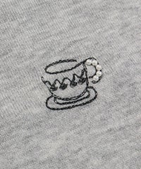 モチーフ刺繍アップ(ライトグレー)