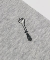 モチーフ刺繍アップ(ライトグレー)
