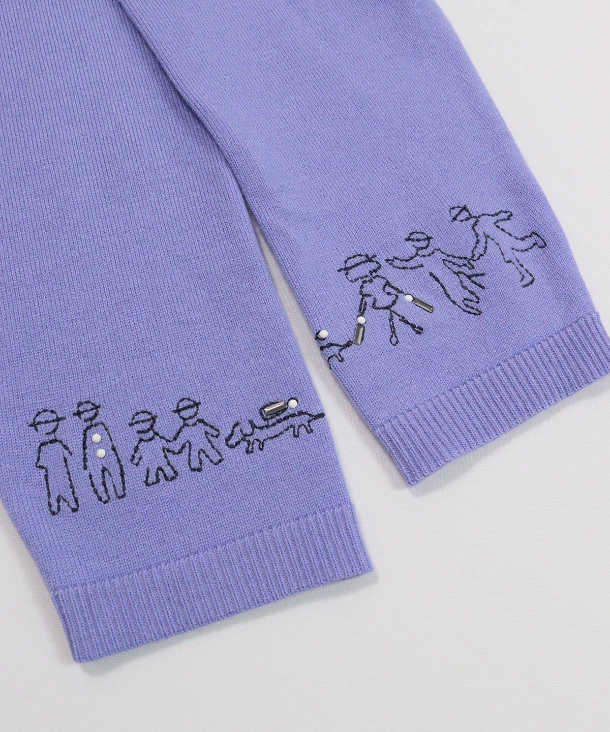 ウール混袖口刺繍ニット|スタジオピッコーネ - ゴルフウェアや婦人服通販