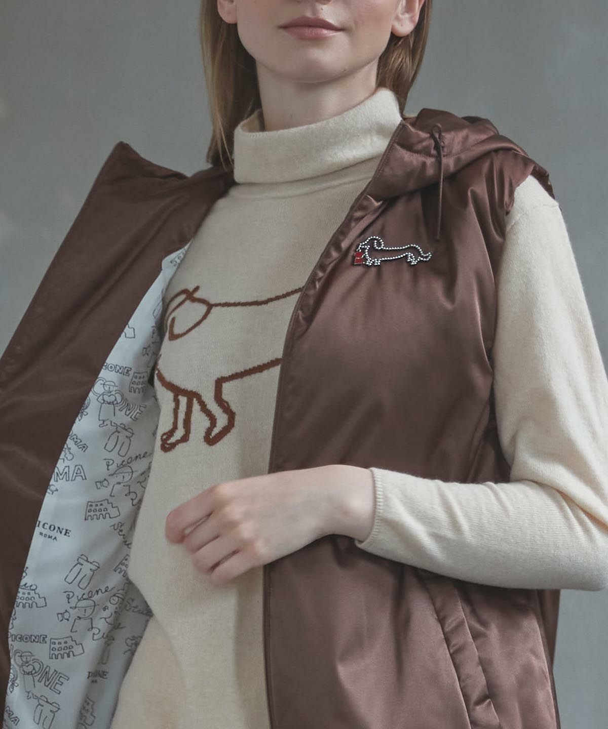 モデル着用画像（ベージュ）