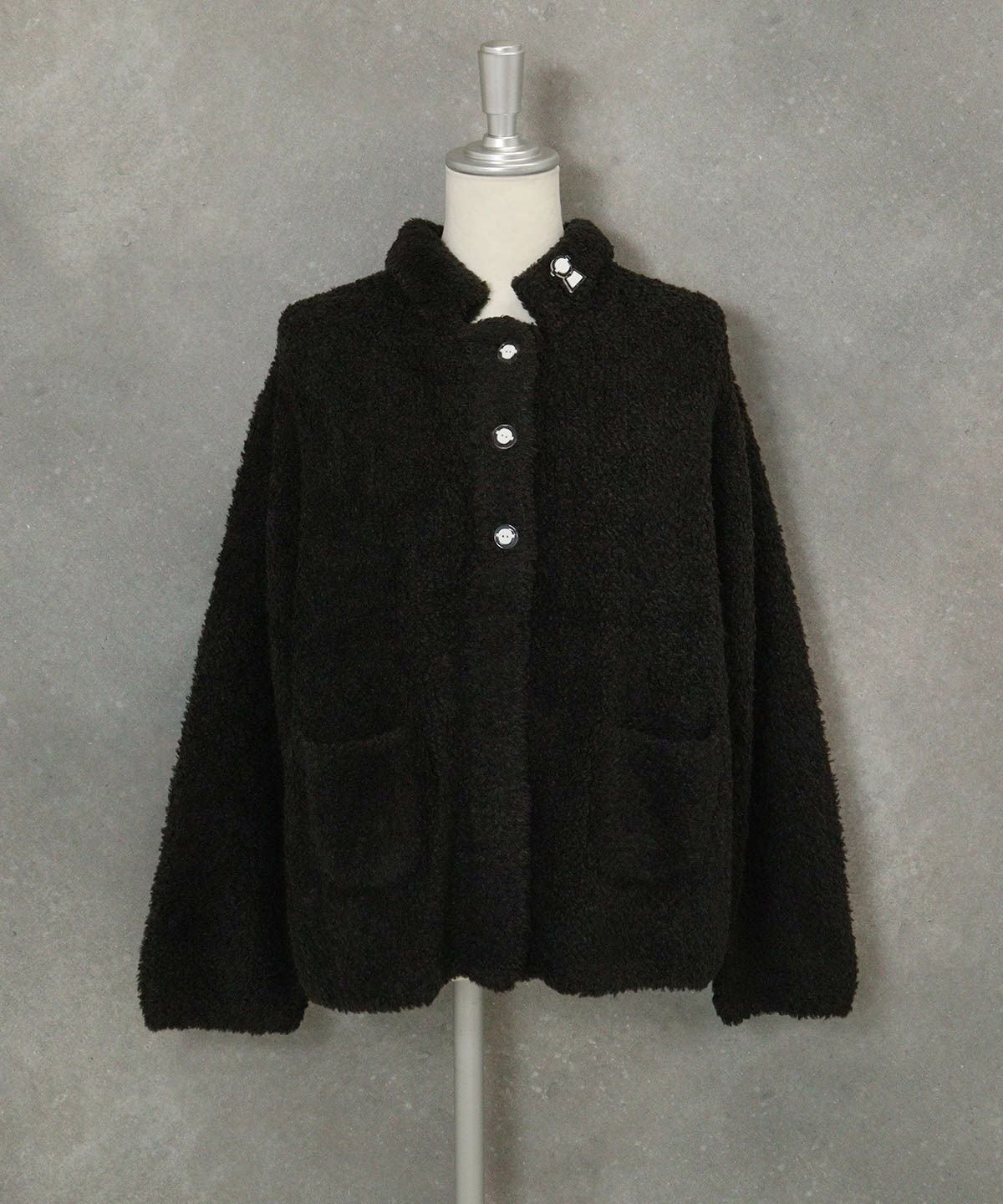  ブークレニットカーディガン（ブラック）