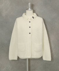  ブークレニットカーディガン（ホワイト）