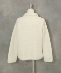  ブークレニットカーディガン後（ホワイト）