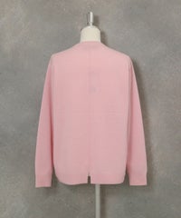 カシミヤ100％ピコストーンニット後（ピンク）