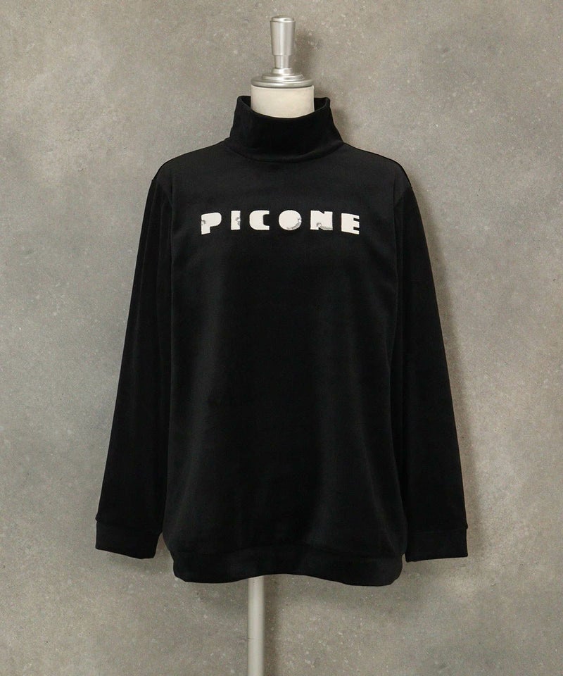 ロゴアップリケ起毛プルオーバー(ブラック)前