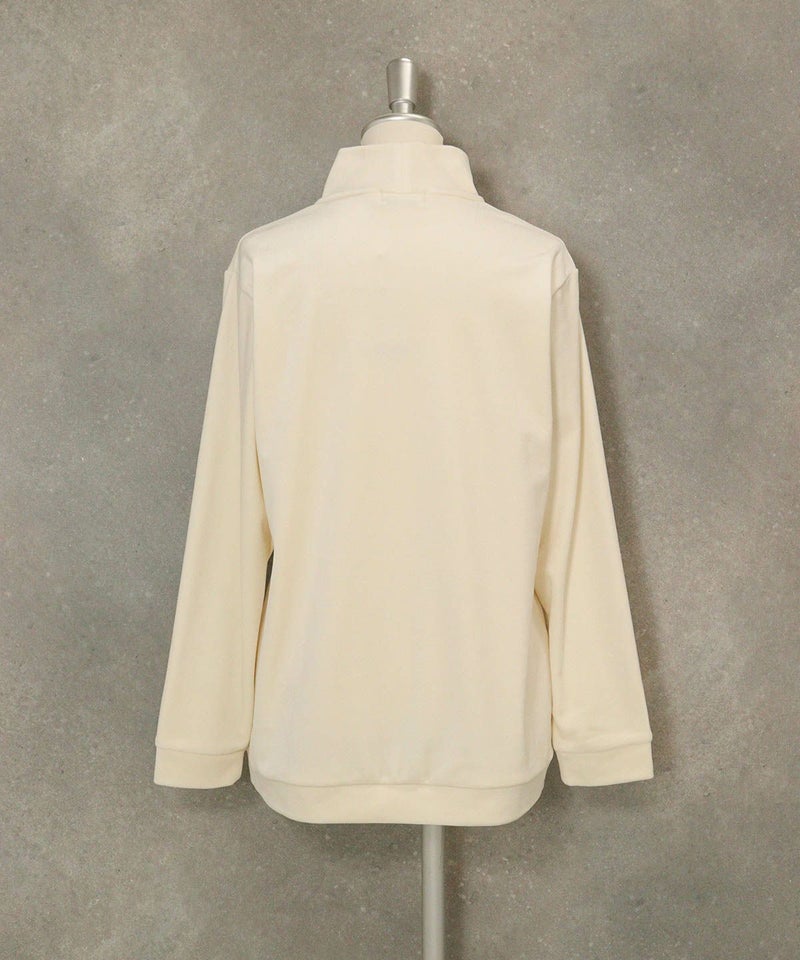 ロゴアップリケ起毛プルオーバー(ホワイト)後ろ