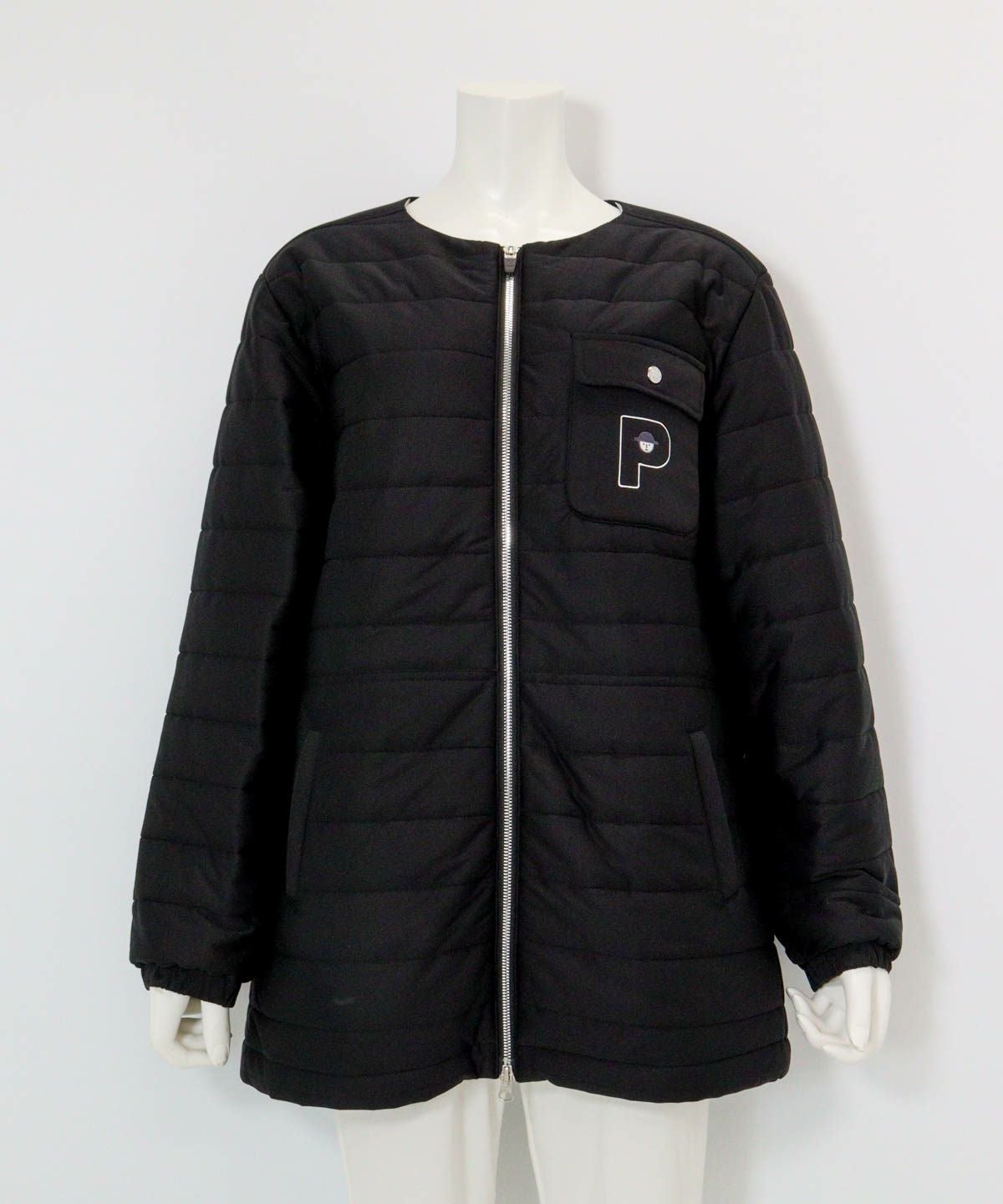 防風保温ノーカラー中綿ブルゾン|ピッコーネクラブ - ゴルフウェアや