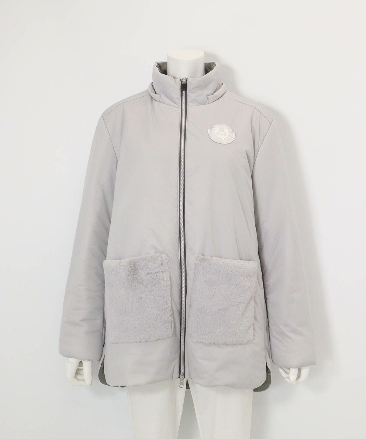 防風撥水ジャージブルゾン （ライトグレー）