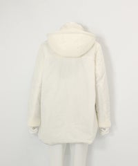 防風撥水ジャージブルゾン 後（ホワイト）