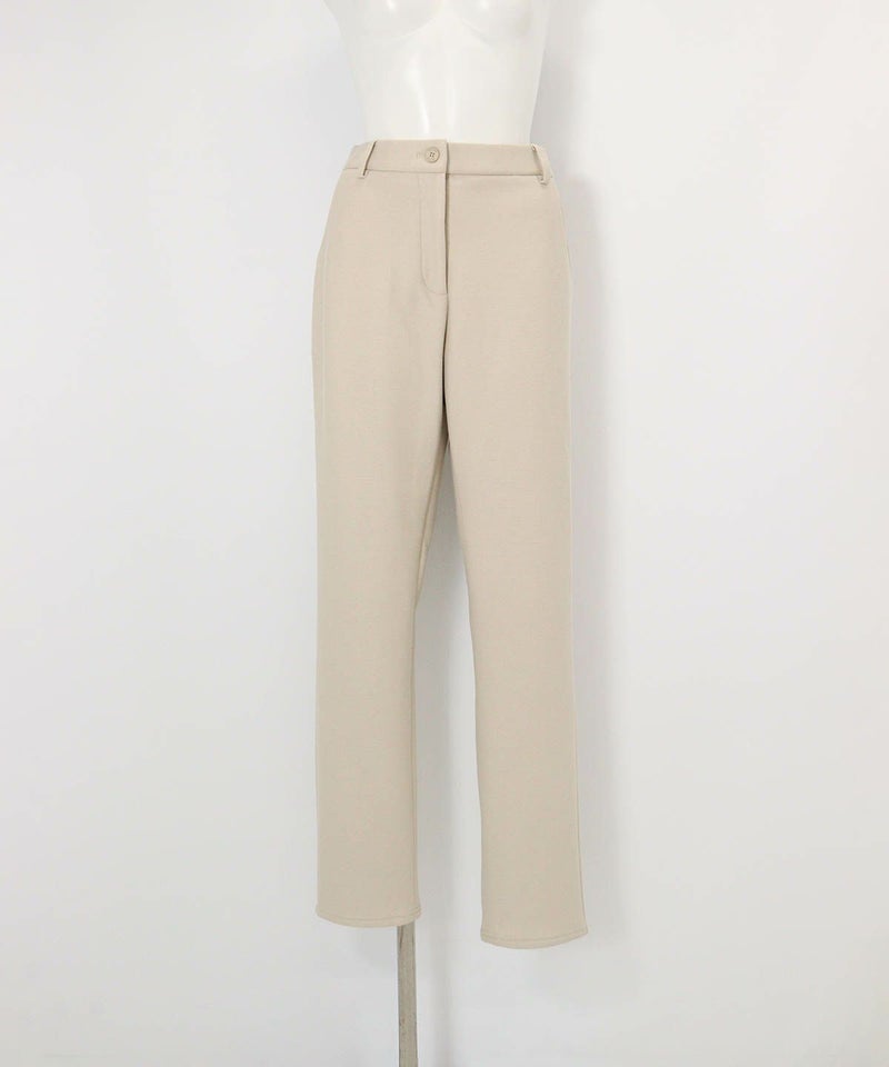 バック刺繍裏起毛ジャージーパンツ(ベージュ)前