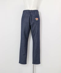 バック刺繍裏起毛ジャージーパンツ(ネイビー)後ろ