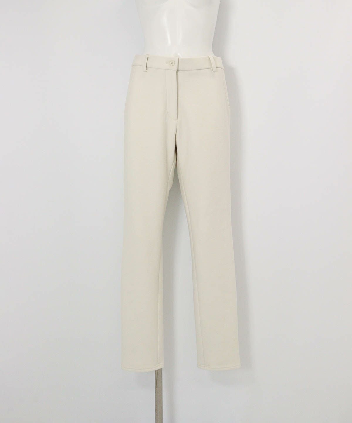 バック刺繍裏起毛ジャージーパンツ(ホワイト)前