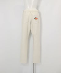 バック刺繍裏起毛ジャージーパンツ(ホワイト)後ろ