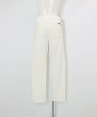 防風撥水中綿キルト切替パンツ(ホワイト)後ろ