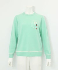 カシミヤ100％ラインニット （ライトグリーン）