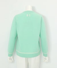 カシミヤ100％ラインニット 後（ライトグリーン）