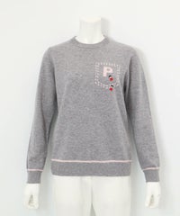 カシミヤ100％ラインニット （グレー）