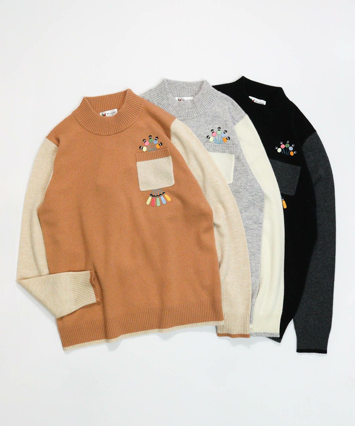 カシミヤ100％配色ニット|ピッコーネクラブ - ゴルフウェアや婦人服通販