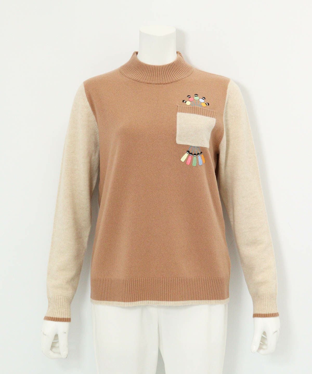 カシミヤ100％配色ニット|ピッコーネクラブ - ゴルフウェアや婦人服通販