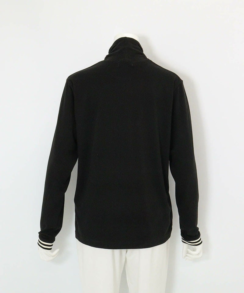 手描き風イラスト発熱素材プルオーバー(ブラック)後ろ