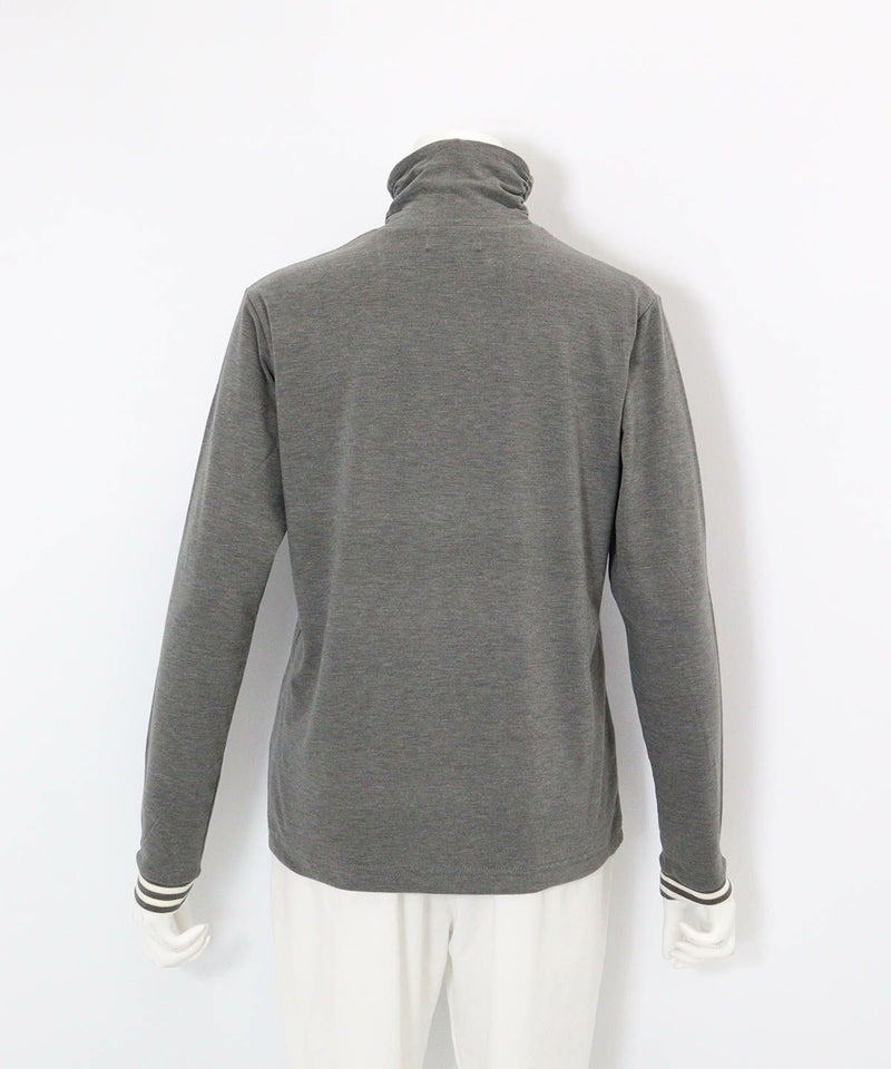 手描き風イラスト発熱素材プルオーバー(グレー)後ろ