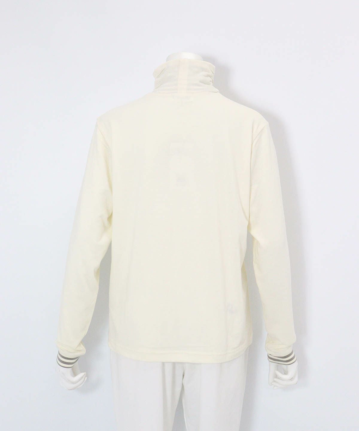 手描き風イラスト発熱素材プルオーバー(ホワイト)後ろ