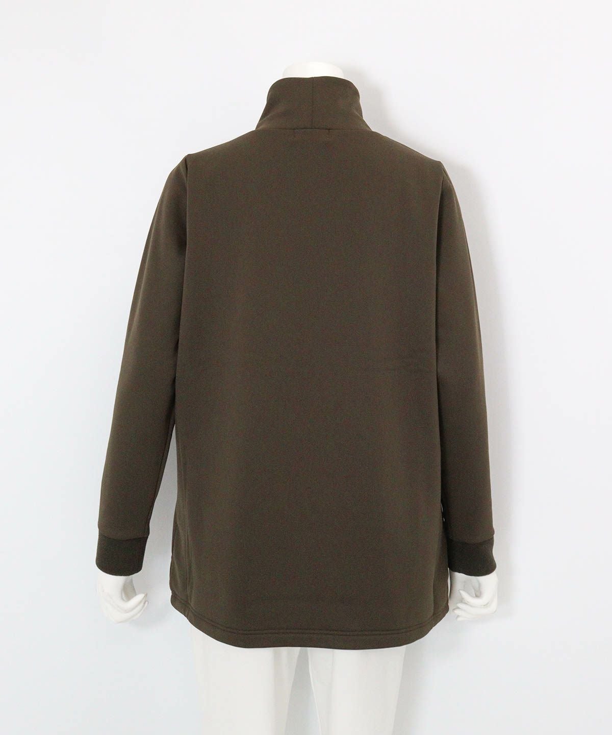 裏フリースジャージープルオーバー(カーキ)後ろ