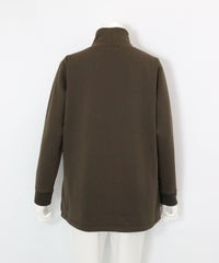 裏フリースジャージープルオーバー(カーキ)後ろ