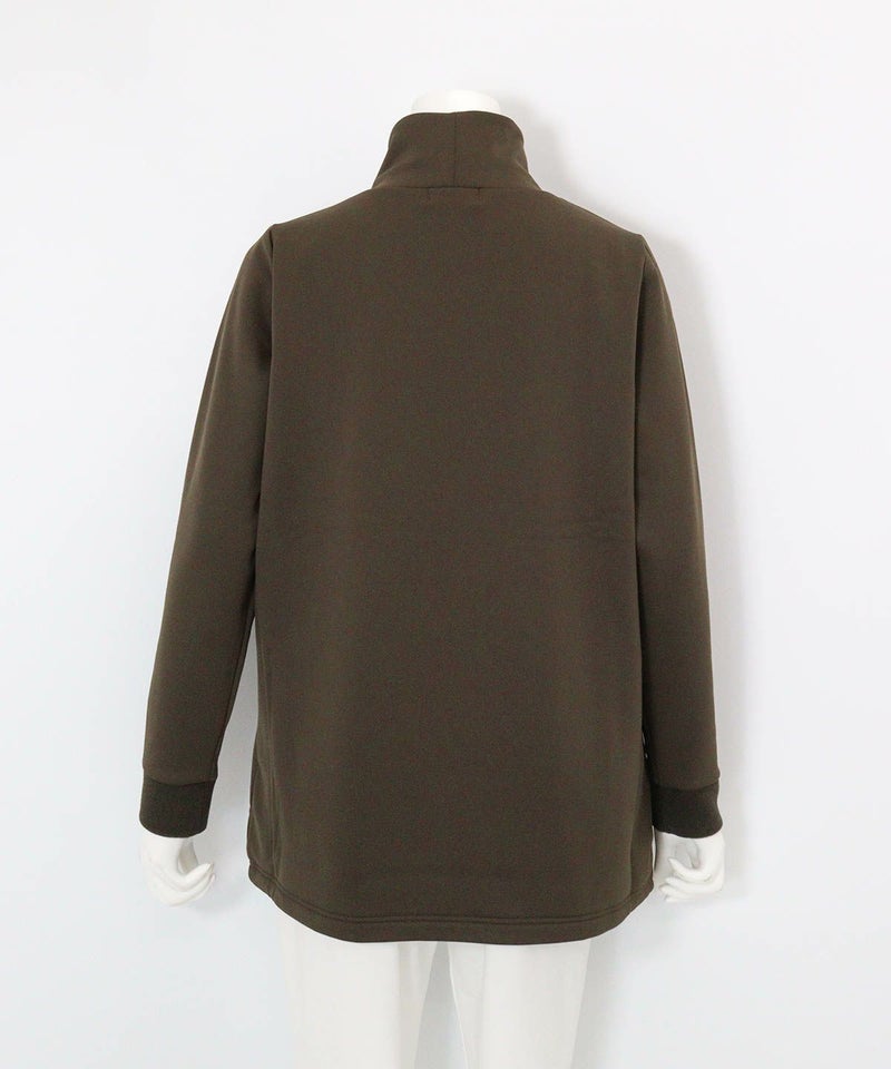 裏フリースジャージープルオーバー(カーキ)後ろ