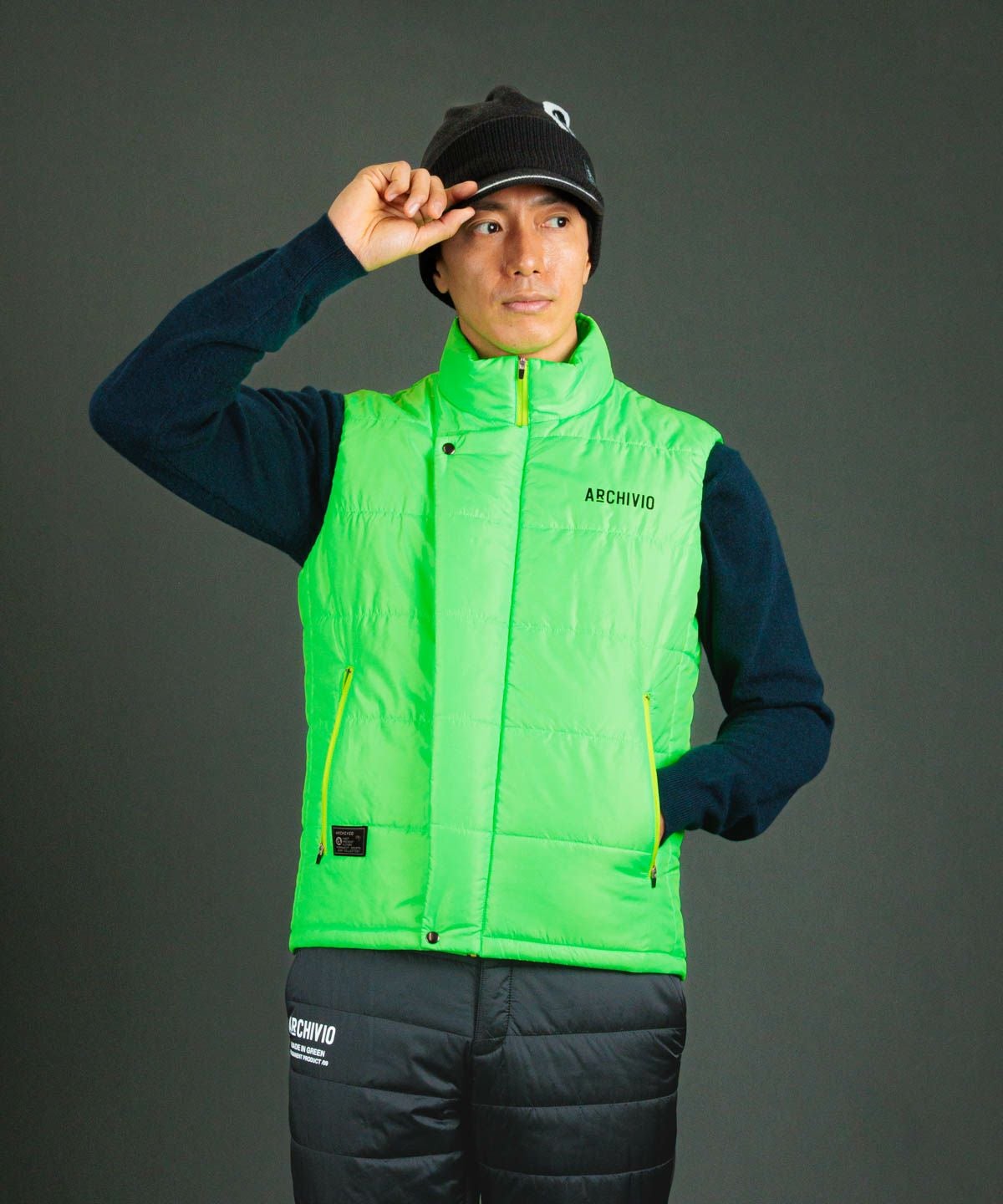 モデル着用画像(ライトグリーン)