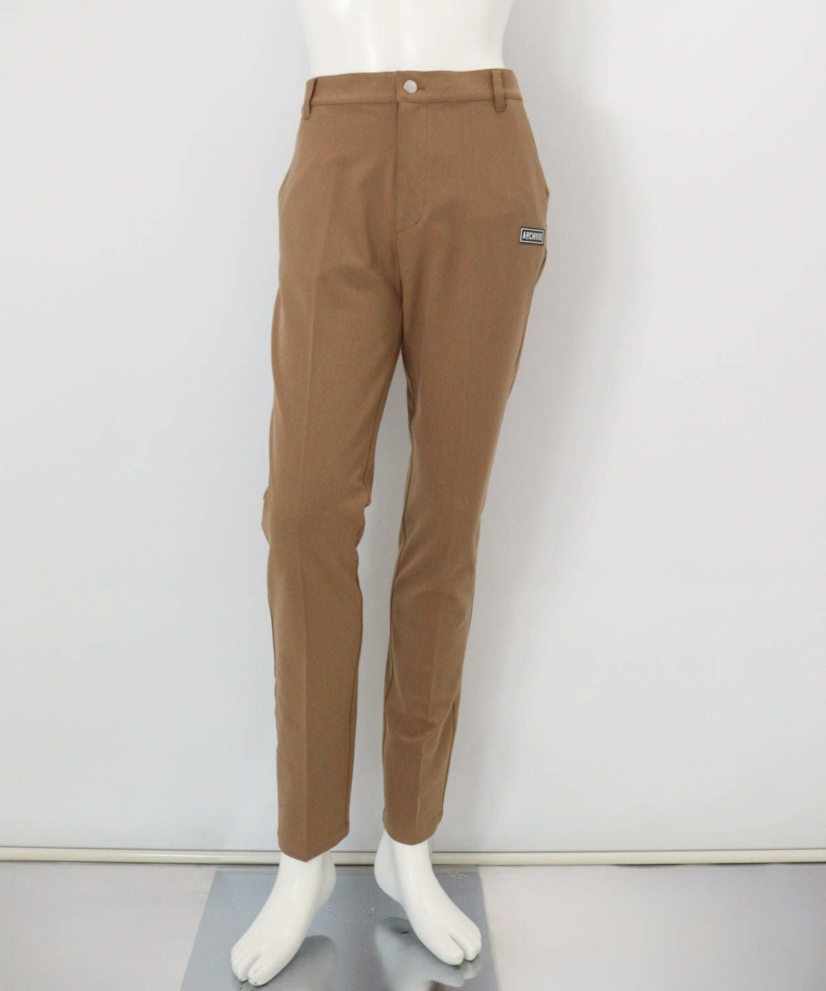 【メンズ】発熱保温裏起毛パンツ(キャメル)前