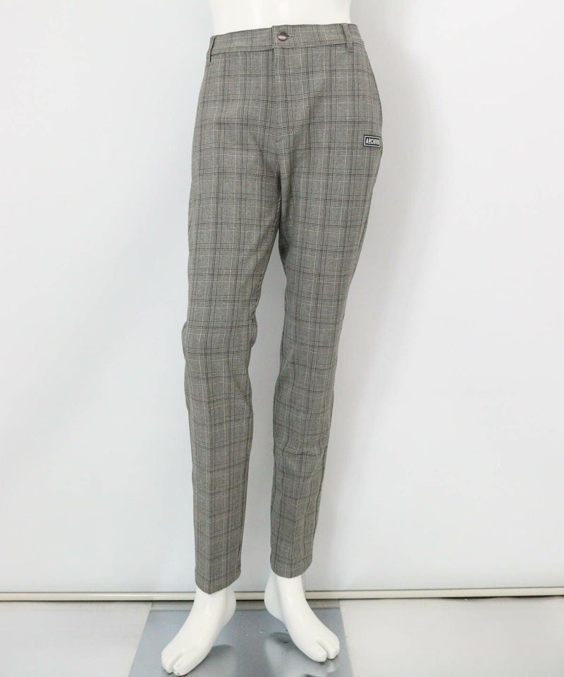 【メンズ】グレンチェック柄パンツ(ブラック)