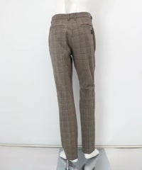 【メンズ】グレンチェック柄パンツ(ブラウン)後ろ