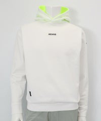 【メンズ】裏フリースフードパーカー(ホワイト)