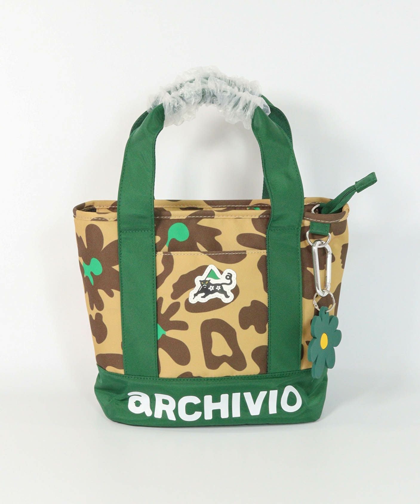 ヒョウ柄カートバッグ(ベージュ)前