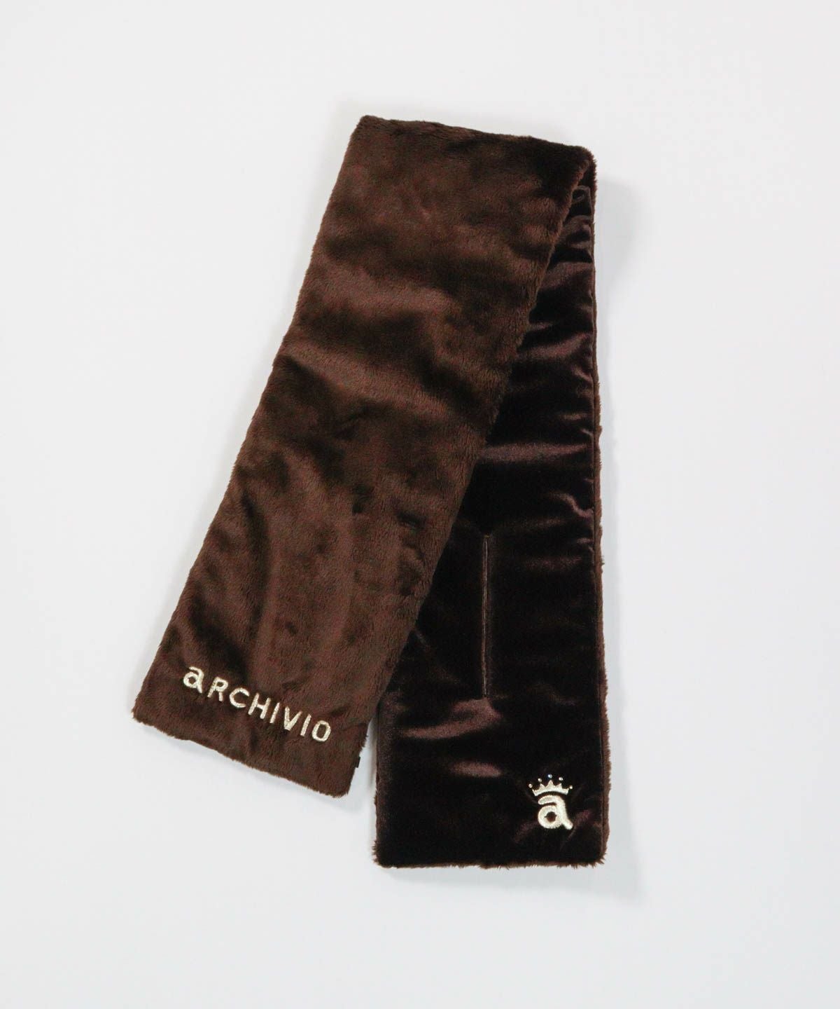 エコファーネックウォーマー（ブラウン）