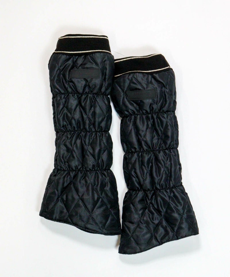 リブ切替裏起毛レッグウォーマー（ブラック）